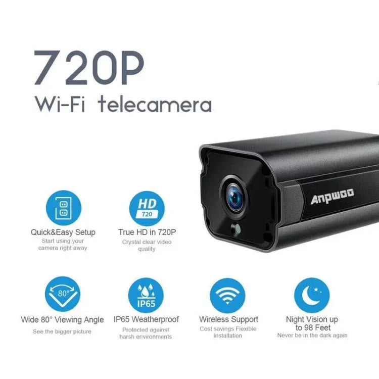 Anpwoo Paladin 720P HD WiFi IP Camera, Support Motion Detection & Infrared Night Vision & TF Card(Max 64GB) - Trustpick