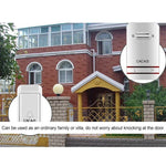 CACAZI V027G One Button Three Receivers Self - Powered Wireless Home Kinetic Electronic Doorbell, UK Plug - Trustpick