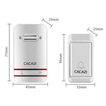 CACAZI V027G One Button Three Receivers Self - Powered Wireless Home Kinetic Electronic Doorbell, UK Plug - Trustpick