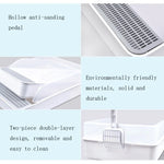 Cat Litter Box Semi - closed Square Feces Basin Pet Toilet - Trustpick