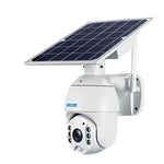 ESCAM QF480 EU Version HD 1080P IP66 Waterproof 4G Solar Panel PT IP Camera with Battery, Support Night Vision / Motion Detection / TF Card / Two Way Audio - Trustpick