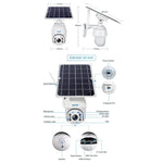 ESCAM QF480 US Version HD 1080P IP66 Waterproof 4G Solar Panel PT IP Camera with Battery, Support Night Vision / Motion Detection / TF Card / Two Way Audio - Trustpick