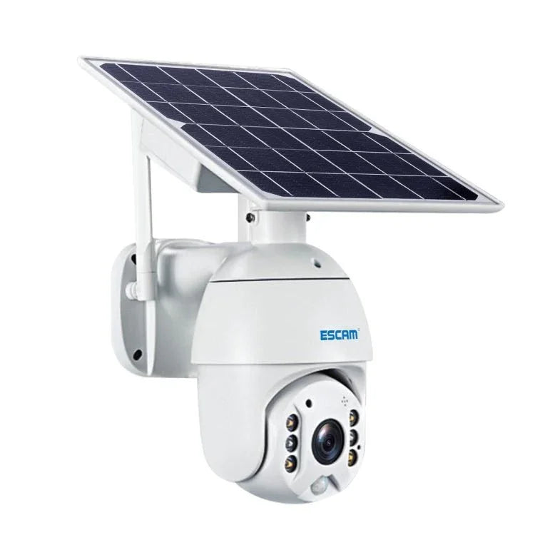 ESCAM QF480 US Version HD 1080P IP66 Waterproof 4G Solar Panel PT IP Camera without Battery, Support Night Vision / Motion Detection / TF Card / Two Way Audio - Trustpick