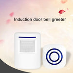 FY - 0256 2 in 1 PIR Infrared Sensors (Transmitter + Receiver) Wireless Doorbell Alarm Detector for Home / Office / Shop / Factory, EU Plug - Trustpick