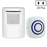FY - 0256 2 in 1 PIR Infrared Sensors (Transmitter + Receiver) Wireless Doorbell Alarm Detector for Home / Office / Shop / Factory, EU Plug - Trustpick