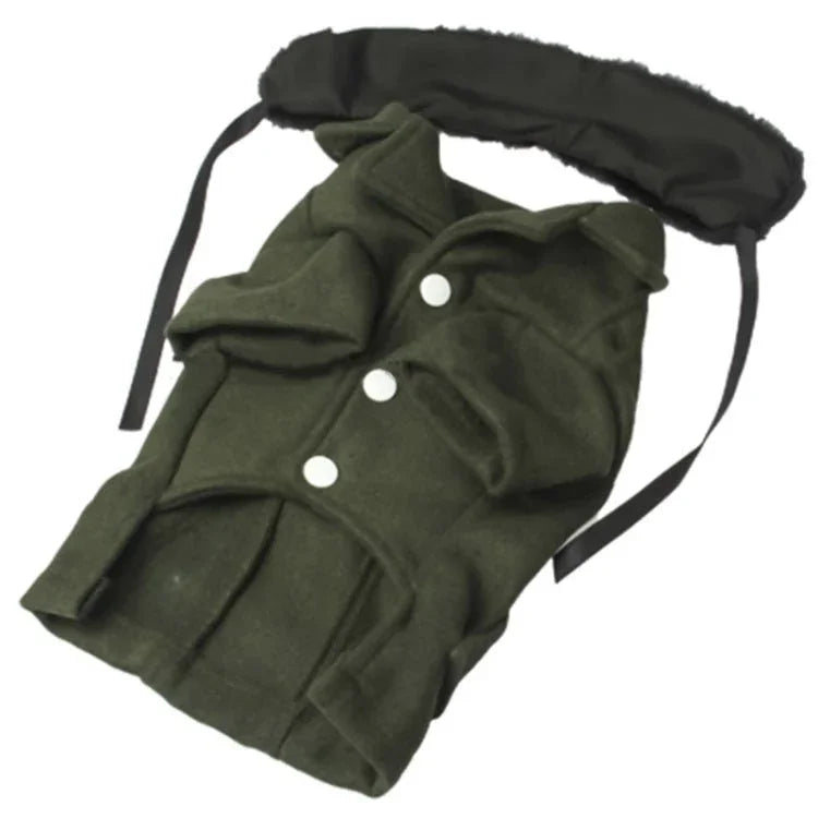 Gorgeous Woolen Cloth with Fur Collar Dog Coat Pet Clothes, Size: XL - Trustpick