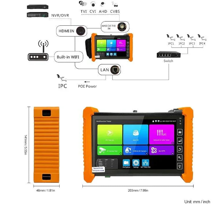 IPC - 7100 Video Surveillance Tester Multi - Functional Engineering Tester - Trustpick