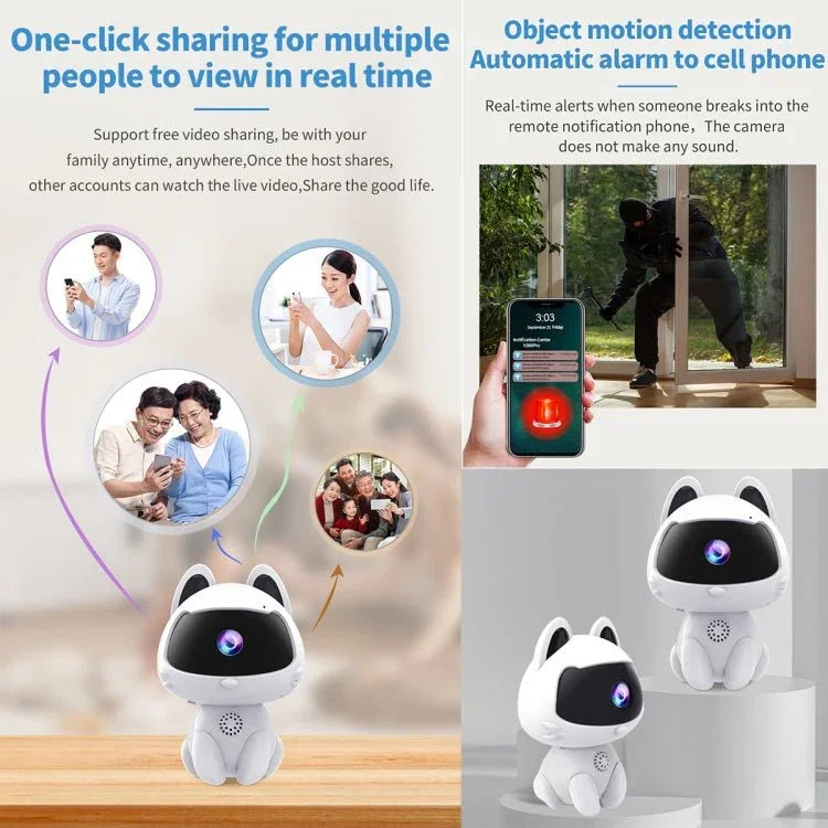 K9 Cute Pets Smart Home Camera, Support Night Vision & Two - way Voice & Motion Detection - Trustpick