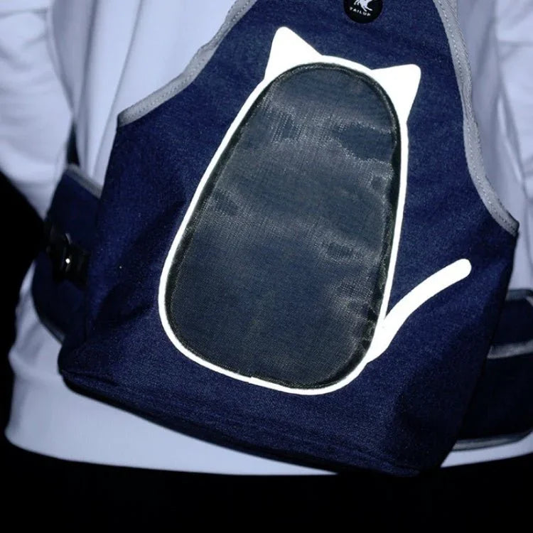 TAILUP Pets Carry Out Shoulder Bag Convenient Foldable Leather Chest Bag - Trustpick