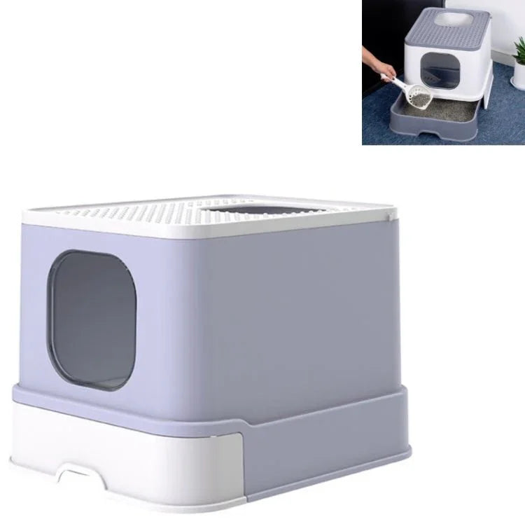 Top Drawer Fully Enclosed Cat Litter Box Pet Supplies - Trustpick