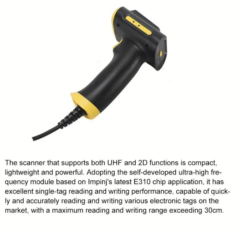 UHF RFID Handheld Card Reader Cash Register Settlement Scanner, Style: USB - Trustpick