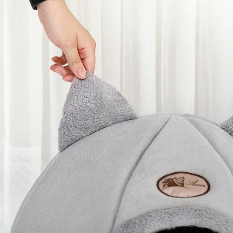 Winter Semi - Closed Warm & Velvet Round Pet Nest - Trustpick