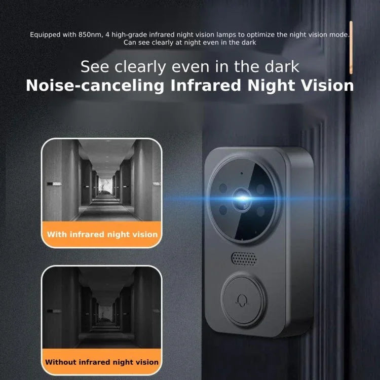 Wireless 2.4G Visual Intercom Doorbell 4.3 inch IPS Screen with Camera Monitor Night Vision - Trustpick