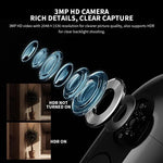 Xiaomi Smart Cat Eye 2 HDR 5 inch 3MP HD Camera 180 Degree Wide Angle Lens 940nm Infrared Night Vision Intercom Doorbell - Trustpick